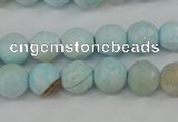 CAG4485 15.5 inches 6mm faceted round agate beads wholesale