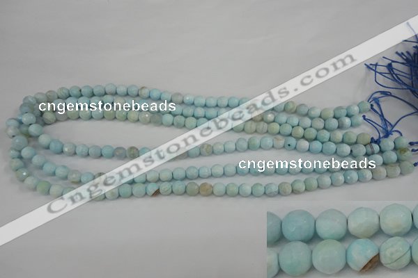 CAG4485 15.5 inches 6mm faceted round agate beads wholesale