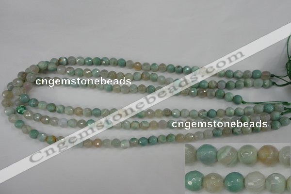 CAG4486 15.5 inches 6mm faceted round agate beads wholesale