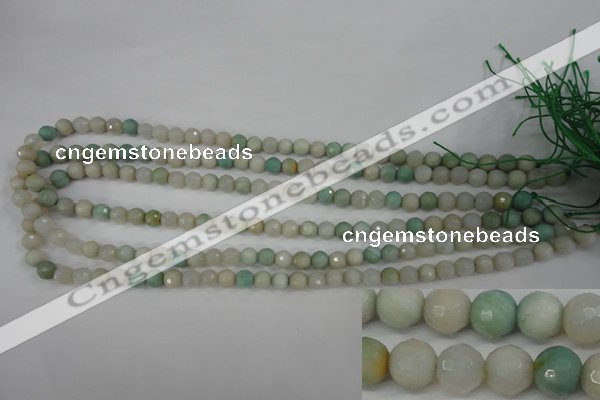 CAG4487 15.5 inches 6mm faceted round agate beads wholesale