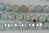 CAG4493 15.5 inches 8mm faceted round fire crackle agate beads