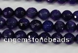 CAG4495 15.5 inches 8mm faceted round fire crackle agate beads