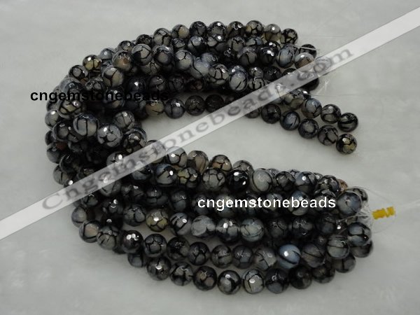 CAG450 15.5 inches 10mm faceted round agate beads Wholesale