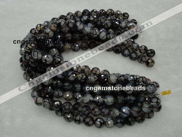 CAG450 15.5 inches 10mm faceted round agate beads Wholesale