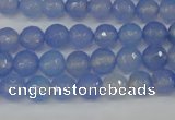 CAG4505 15.5 inches 8mm faceted round agate beads wholesale