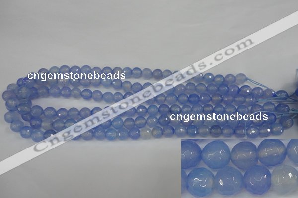 CAG4505 15.5 inches 8mm faceted round agate beads wholesale