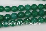 CAG4507 15.5 inches 8mm faceted round agate beads wholesale