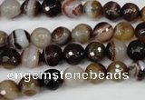 CAG4510 15.5 inches 8mm faceted round agate beads wholesale