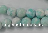 CAG4517 15.5 inches 10mm faceted round fire crackle agate beads