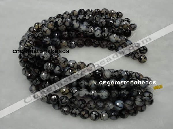 CAG452 15.5 inches 16mm faceted round agate beads Wholesale