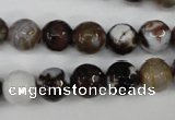 CAG4526 15.5 inches 10mm faceted round fire crackle agate beads