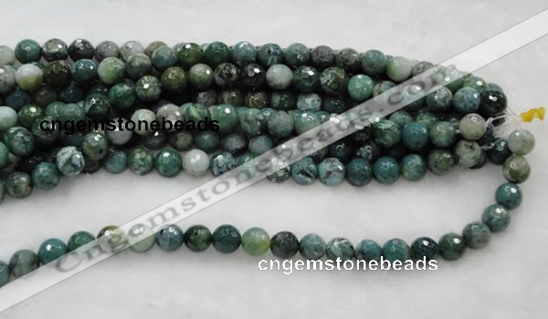 CAG453 15.5 inches 14mm faceted round agate beads Wholesale