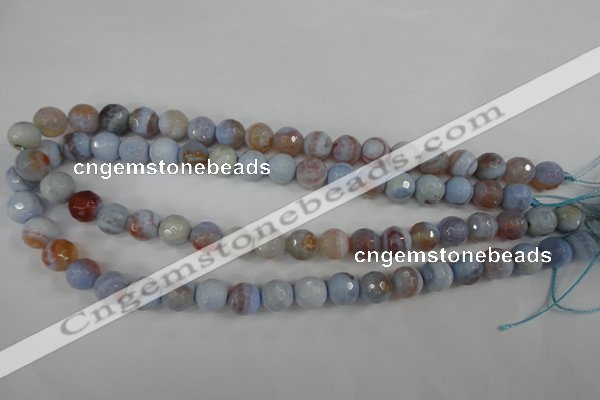 CAG4533 15.5 inches 10mm faceted round agate beads wholesale