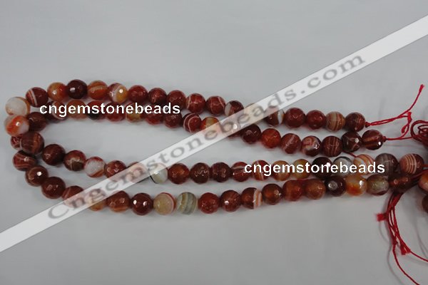 CAG4534 15.5 inches 10mm faceted round agate beads wholesale