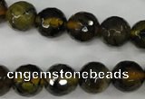 CAG4543 15.5 inches 12mm faceted round fire crackle agate beads