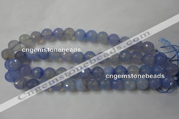 CAG4565 15.5 inches 14mm faceted round agate beads wholesale