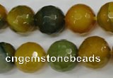 CAG4566 15.5 inches 14mm faceted round agate beads wholesale