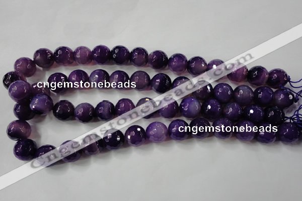 CAG4567 15.5 inches 14mm faceted round agate beads wholesale