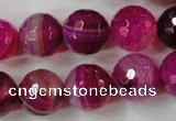 CAG4568 15.5 inches 14mm faceted round agate beads wholesale