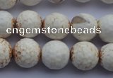 CAG4569 15.5 inches 13mm - 14mm faceted round fire crackle agate beads