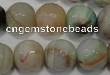 CAG4579 15.5 inches 16mm faceted round fire crackle agate beads