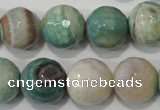 CAG4580 15.5 inches 16mm faceted round fire crackle agate beads