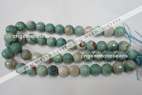 CAG4580 15.5 inches 16mm faceted round fire crackle agate beads