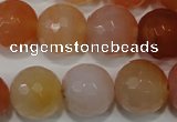 CAG4584 15.5 inches 16mm faceted round agate beads wholesale