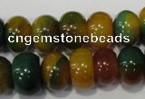 CAG4593 15.5 inches 10*14mm rondelle agate beads wholesale