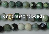 CAG4604 15.5 inches 4mm faceted round fire crackle agate beads