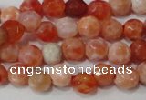 CAG4607 15.5 inches 4mm faceted round fire crackle agate beads