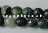 CAG4614 15.5 inches 6mm faceted round fire crackle agate beads