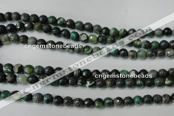 CAG4614 15.5 inches 6mm faceted round fire crackle agate beads