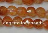 CAG4615 15.5 inches 6mm faceted round fire crackle agate beads