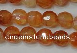 CAG4615 15.5 inches 6mm faceted round fire crackle agate beads