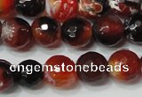 CAG4616 15.5 inches 6mm faceted round fire crackle agate beads