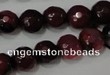 CAG4618 15.5 inches 6mm faceted round fire crackle agate beads