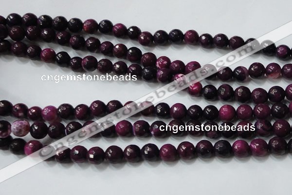 CAG4620 15.5 inches 6mm faceted round fire crackle agate beads