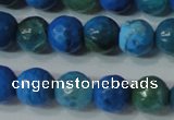 CAG4621 15.5 inches 6mm faceted round fire crackle agate beads