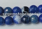 CAG4622 15.5 inches 6mm faceted round fire crackle agate beads