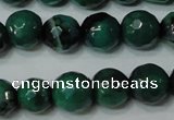 CAG4624 15.5 inches 6mm faceted round fire crackle agate beads