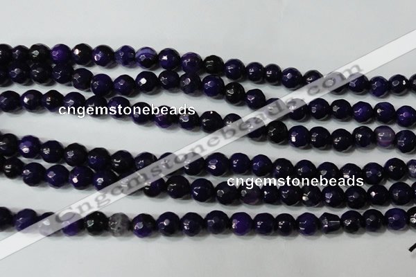 CAG4633 15.5 inches 6mm faceted round fire crackle agate beads