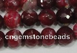 CAG4636 15.5 inches 6mm faceted round fire crackle agate beads