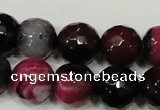 CAG4651 15.5 inches 8mm faceted round fire crackle agate beads