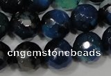 CAG4655 15.5 inches 8mm faceted round fire crackle agate beads