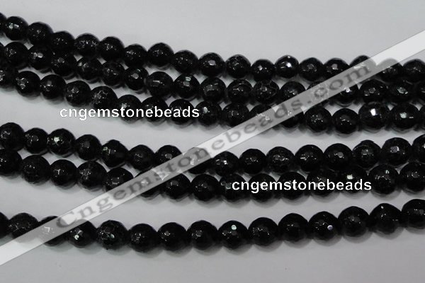 CAG4658 15.5 inches 8mm faceted round fire crackle agate beads