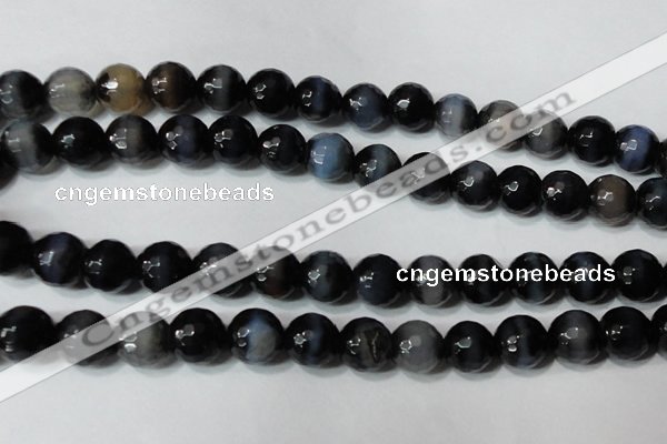 CAG4661 15.5 inches 10mm faceted round fire crackle agate beads