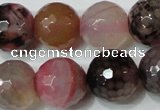 CAG4665 15.5 inches 10mm faceted round fire crackle agate beads