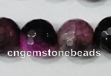 CAG4666 15.5 inches 10mm faceted round fire crackle agate beads