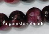 CAG4669 15.5 inches 10mm faceted round fire crackle agate beads